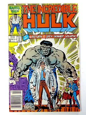 Buy Marvel THE INCREDIBLE HULK (1986) #324 NEWSSTAND GREY HULK VF- (7.5) • 17.80£