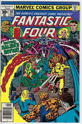 Buy Fantastic Four 186 1977 F/VF 7.0 Perez-c/a Agatha Harkness/1st Salem Seven! • 7.99£