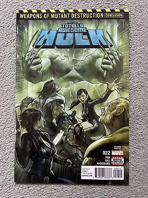 Buy Totally Awesome Hulk #22 1st Appearance Weapon H 2nd Print  NM • 15.75£