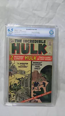 Buy Incredible Hulk #4 Nov 1962 CBCS 6.5 Slight Restoration Cream/Off-White Not CGC • 1,559.06£
