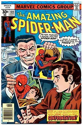 Buy AMAZING SPIDER-MAN #169 F, Marvel Comics 1977 Stock Image • 7.12£