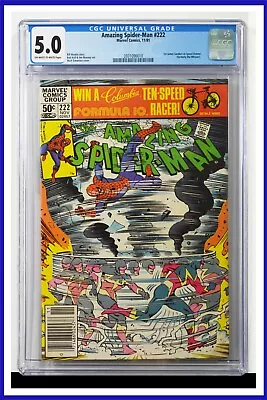 Buy Amazing Spider-Man #222 CGC Graded 5.0 Marvel 1981 Newsstand Edition Comic Book. • 33.21£
