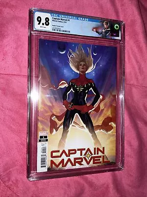 Buy Captain Marvel #1 2019 1:25 Adam Hughes Varant CGC 9.8 Cap Marvel Special Label • 63.72£
