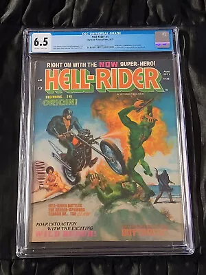 Buy Skywald 1971 Hell Rider #1 CGC 6.5 FN+ Ghost Rider Biker Superhero Prototype! • 197.65£