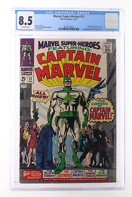 Buy Marvel Super-Heroes #12 - Marvel Comics 1967 CGC 8.5 Origin + 1 App Capt Marvel • 204.77£