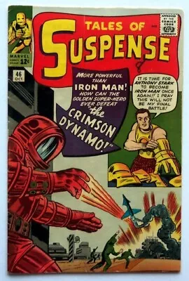 Buy Tales Of Suspense #46 Marvel Comic Book 1963 Very Fine- Ow-white Pages Iron Man • 316.63£