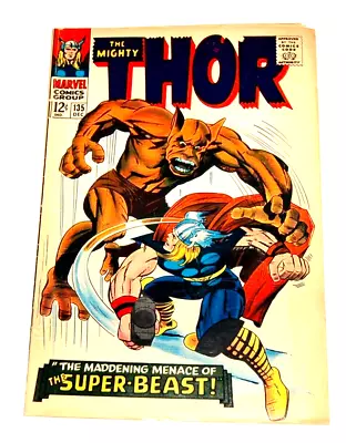 Buy The Mighty THOR Marvel Comic #135 1966 Maddening Menace Of The SUPER-BEAST C181 • 27.98£