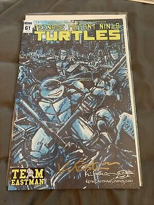 Buy TMNT RE 61 Teenage Mutant Ninja Turtles Signed Autograph Auto Kevin Eastman Team • 39.97£