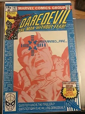 Buy Daredevil #167. 1st Mauler  (Marvel 1980) VF+ / NM - Frank Miller  • 14.95£