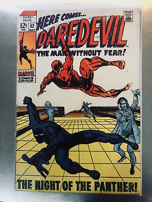 Buy Daredevil 52 (1969) Nice Glossy Silver Age Book, Black Panther App, Tons Of Pics • 15.98£