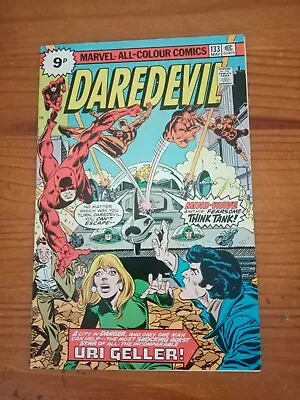 Buy MARVEL COMICS DAREDEVIL VOL 1, #133, MAY 1976, UK 9p VARIANT. URI GELLER, NM • 29.99£