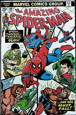 Buy Amazing Spider-Man #140 (1975) KEY-Grizzly Origin/1st App Gloria Grant-Mid Grade • 16.01£