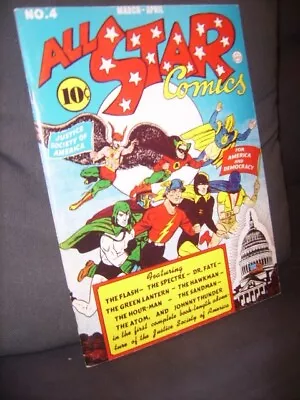 Buy All Star Comics, No. 4, April, 1941 US DC Comics (Flasback Number Six) (NM) • 12.99£