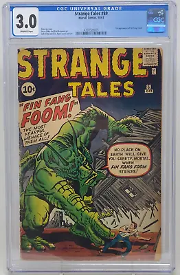 Buy Strange Tales #89 ~ Marvel 1961 ~ Cgc 3.0 ~ 1st Fin Fang Foom • 1,610.23£
