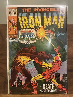 Buy The Invincible Iron Man #22, 1969 - Marvel Comics (Silver Age) - G- • 11.98£