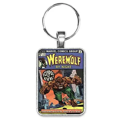 Buy Werewolf By Night #25 Cover Key Ring / Necklace Marvel Horror Comic Book Jewelry • 10.37£