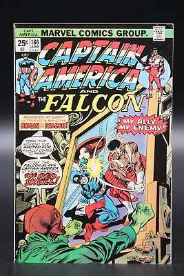 Buy Captain America (1968) #186 Gil Kane Cover Red Skull Origin Falcon Englehart VF- • 6£