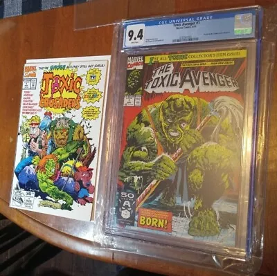 Buy Toxic Avenger #1 CGC 9.4 Marvel Comics 1991 NM & Toxic Crusader #1 LOT New Movie • 86.96£