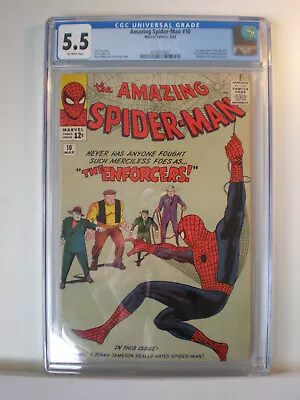 Buy Amazing Spider-man # 10 Cgc 5.5 Ditko • 450£