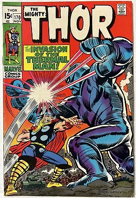 Buy The Mighty Thor # 170 2nd Appearance Thermal Man Marvel Comics 1969 VG+ • 11.98£