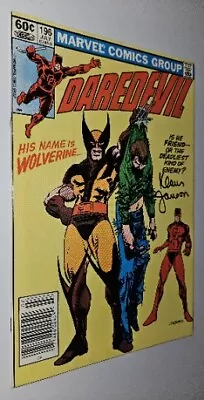 Buy Daredevil #196 Wolverine AUTOGRAPHED By Klaus Janson  1983 Marvel Comics • 50.62£