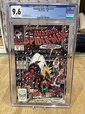 Buy Amazing Spider-Man 314 4/1989 CGC 9.6 Marvel Comics White Pages Christmas Cover • 75.20£