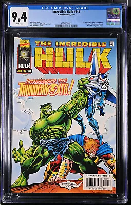 Buy CGC 9.4 Incredible Hulk #449. First 1st Appearance Of The Thunderbolts. 1997 MCU • 119.84£