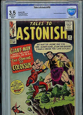 Buy Tales To Astonish #58  CBCS 3.5 1964 Silver Age Marvel Comics Catain America B22 • 102.77£