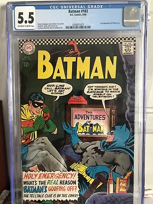 Buy Batman #183  Cgc 5.5. 2nd App Poison Ivy. Dc Comics 1966. Classic Cover Tv Show! • 150£