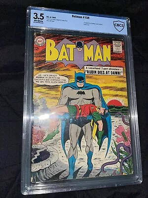 Buy BATMAN #156 CBCS 3.5 (not CGC) Robin Dies At Dawn DC Comics 1963 First ANT-MAN • 199.87£