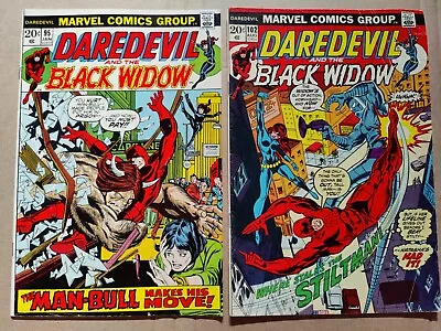 Buy Daredevil 95 FN 102 VG Lot Of 2 Marvel Gene Colan Black Widow  • 11.10£