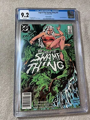 Buy Saga Of The Swamp Thing #25 CGC 9.2 White Pgs Newstand Ed. 1st Constantine Cameo • 83.65£