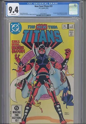 Buy The New Teen Titans #22 CGC 9.4 1982 DC 1st App Black Fire In Cameo • 31.50£
