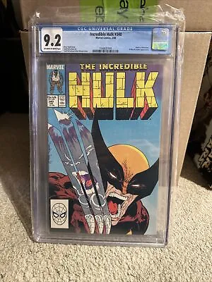Buy Incredible Hulk #340 CGC 9.2 - NM (Marvel 1988) McFarlane Cover VS Wolverine • 177.89£