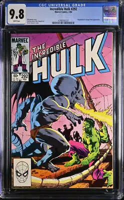 Buy Incredible Hulk #292 Cgc 9.8 White Pages // Marvel Comics 1984 • 71.96£