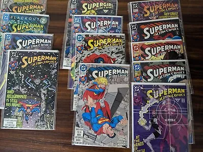 Buy Superman In Action Comics Lot, 13 Comics, 670-682, Complete Run! • 23.65£