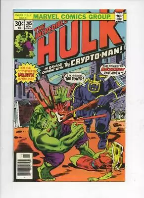 Buy HULK #205, NM-, Incredible, Bruce Banner, Crypto-Man, 1968 1976, Marvel • 23.98£