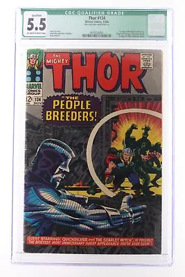 Buy Thor #134 - Marvel 1966 CGC 5.5  Qualifed 1st App Of High Evolutionary. Origin  • 78.27£