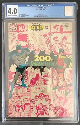 Buy Batman #200 (1968, DC) CGC Graded 4.0 (VG) • 86.97£