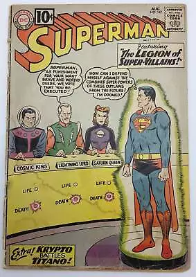 Buy Superman #147 - First Appearance Of The Legion Of Super-Villains - GD • 52.77£