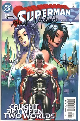 Buy SUPERMAN #202 2004 DYNAMIC FORCES SIGNED X3 MICHAEL TURNER DF COA #3 DC COMICS • 69.95£