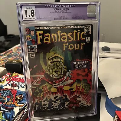 Buy Fantastic Four #49 - Cgc 1.8  1st Full Appearance Of Galactus (1966) Restored!! • 236.39£