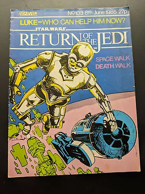 Buy Return Of The Jedi No 103, June 8th 1985, Star Wars Weekly UK Marvel Comic  • 6.99£