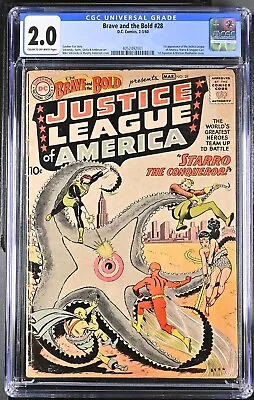 Buy 1960 Brave And The Bold #28 DC Comic Book 1st Justice League Of America CGC 2.0 • 1,668.99£