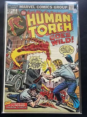 Buy Human Torch Goes Wild - Series 2, Issue #2, 1974 Marvel Comics Group FS Nice • 9.73£