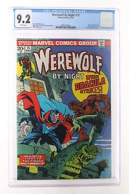 Buy Werewolf By Night #15 - Marvel Comics 1974 CGC 9.2 Story Continued From Tomb Of  • 135.82£
