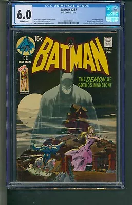 Buy Batman #227 CGC FN 6.0 OW Pages Gothic Homage Cover! Classic Neal Adams! • 573.19£