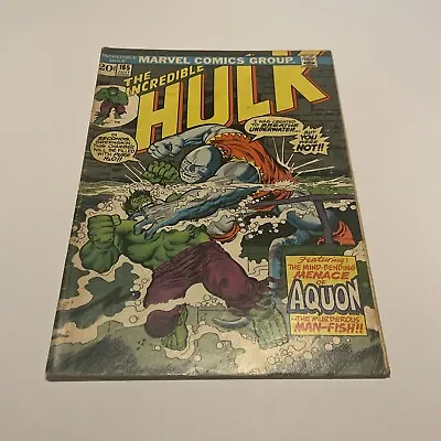 Buy The Incredible Hulk #165 (1973) FN Marvel Comics 1st Appearance Aquon • 8.04£