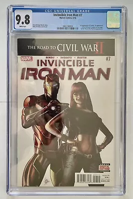Buy Invincible Iron Man #7 CGC 9.8 1st Cameo Appearance Of Riri Williams • 25.05£