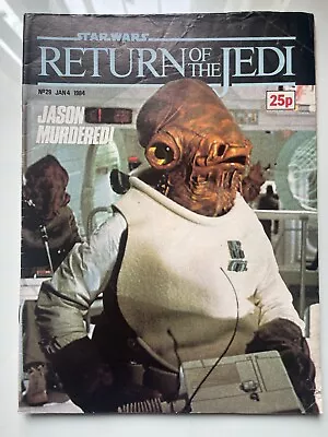 Buy Star Wars Weekly Return Of The Jedi No.29 Marvel Comic UK. • 1.75£